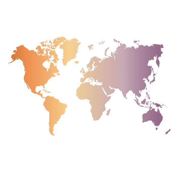 MULTICOLOR SHADE WORLD MAP Digital Download